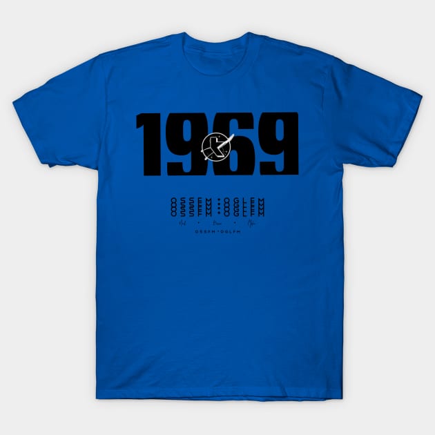 1969 ᴡʜɪᴛᴇ T-Shirt by 32Baboons